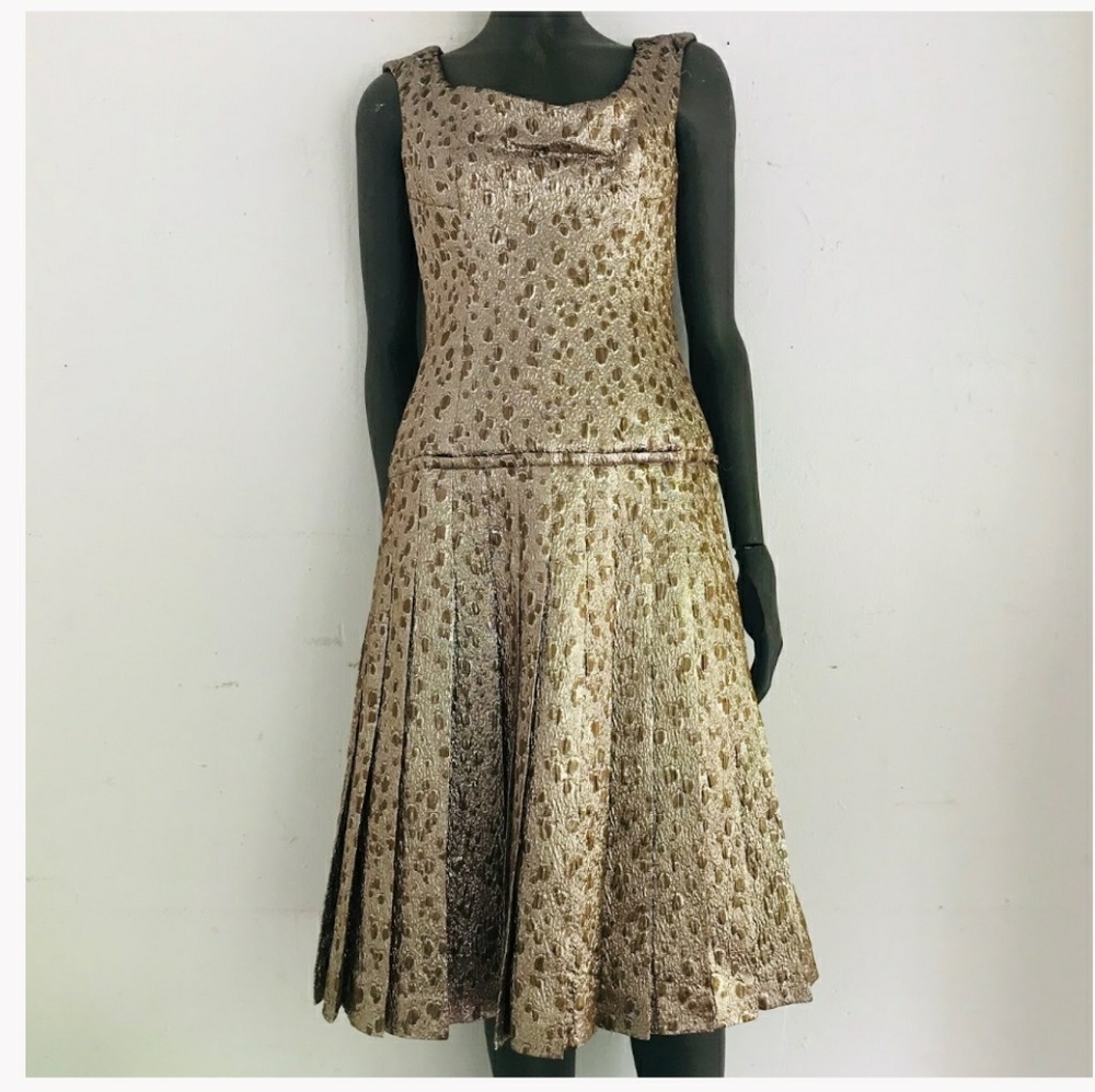 Carolina Herrera Lamé Dress